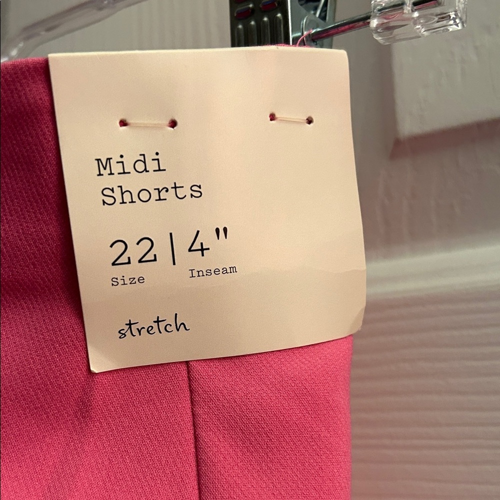 A New Day size 22 Women's High-Rise Pink Tailored Shorts - Picture 3 of 5